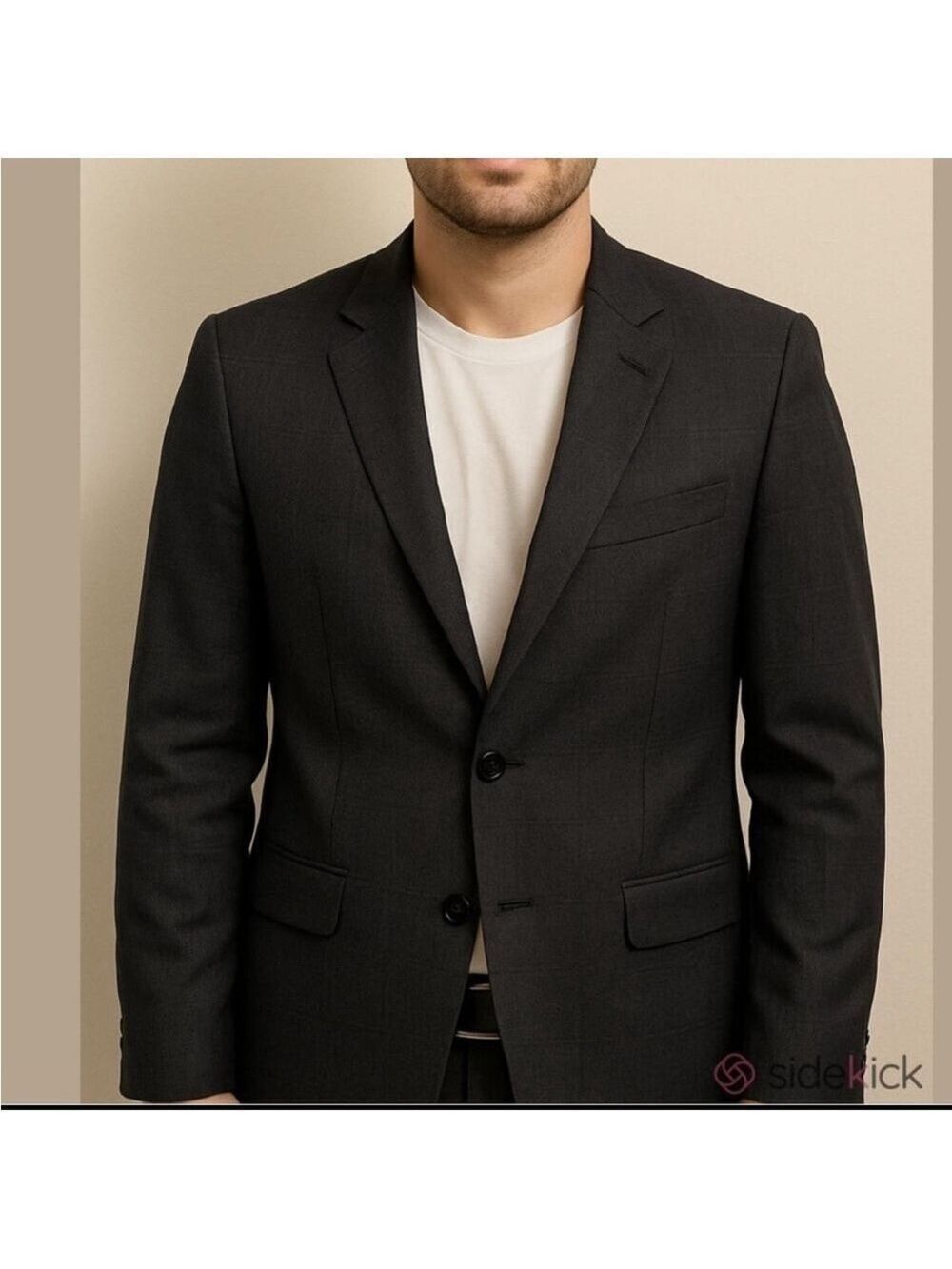 HUGO BOSS wool suit jacket blazer lined Reda woven in Italy dark grey size 42L